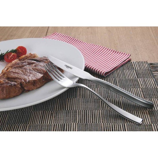 FAQUEIRO MARSELHA EM ACO INOX ACABAMENTO BRILHO 24 PECAS TRAMONTINA