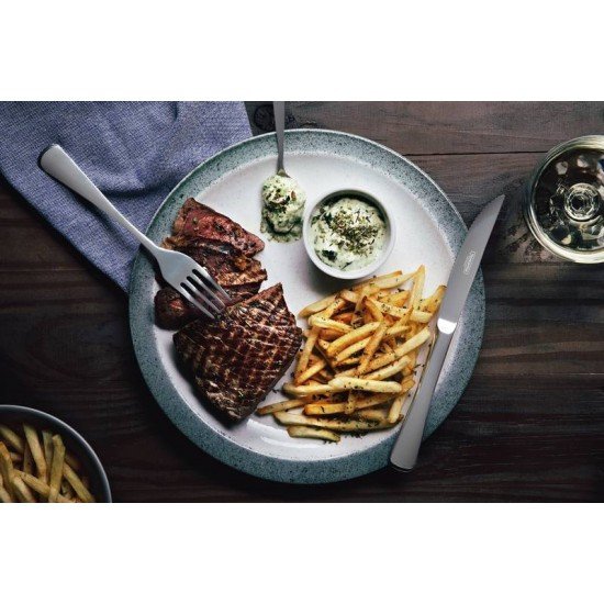 FAQUEIRO TRAMONTINA MÔNACO EM AÇO INOX COM FACAS PARA CHURRASCO FORJADAS 6MM ACABAMENTO ALTO BRILHO 72 PEÇAS