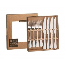 JOGO DE TALHERES PARA CHURRASCO FIRENZE EM ACO INOX ACABAMENTO BRILHO 8 PECAS TRAMONTINA