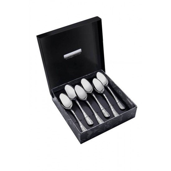 CONJUNTO DE COLHERES PARA SOBREMESA LACE EM ACO INOX 6 PECAS TRAMONTINA