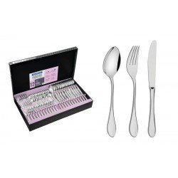 FAQUEIRO ITALY EM ACO INOX COM FACAS DE MESA FORJADAS 6MM ACABAMENTO ALTO BRILHO 72 PECAS TRAMONTINA