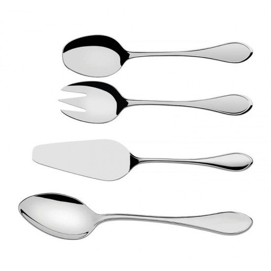 JOGO DE UTENSILIOS ITALY EM ACO INOX ACABAMENTO ALTO BRILHO 4 PECAS TRAMONTINA