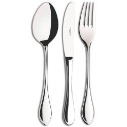 FAQUEIRO EM ACO INOX COM FACAS DE MESA ACABAMENTO ALTO BRILHO 101 PECAS TRAMONTINA