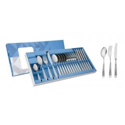 FAQUEIRO ACO INOX COM FACA DE MESA 24 PC TRAMONTINA