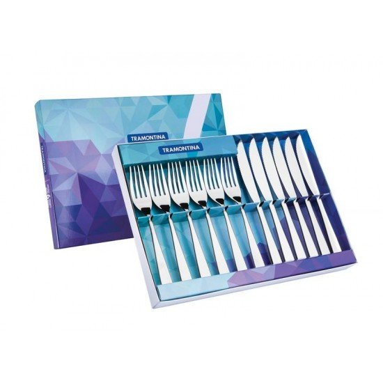 JOGO PARA CHURRASCO ACO INOX 12 PC TRAMONTINA