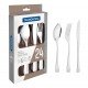 FAQUEIRO ACO INOX COM FACA DE MESA 24 PC TRAMONTINA