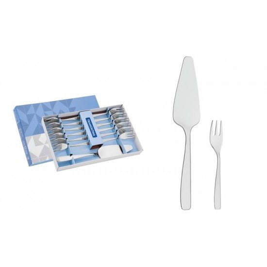 JOGO PARA TORTA COSMOS EM ACO INOX 13 PECAS TRAMONTINA
