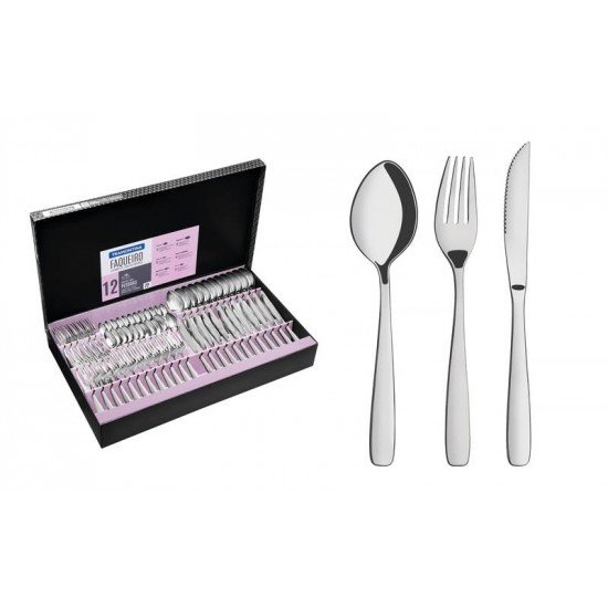 FAQUEIRO AMAZONAS EM ACO INOX COM FACAS PARA CHURRASCO ACABAMENTO BRILHO 72 PECAS TRAMONTINA