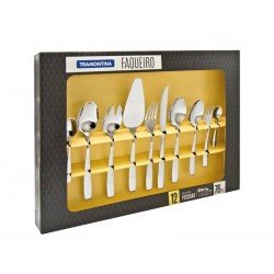 FAQUEIRO ACO INOX COM FACA PARA CHURRASCO 76 PC TRAMONTINA