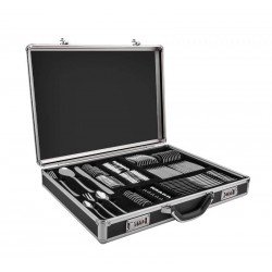 FAQUEIRO AMAZONAS EM ACO INOX COM FACAS DE MESA ACABAMENTO BRILHO 72 PECAS TRAMONTINA