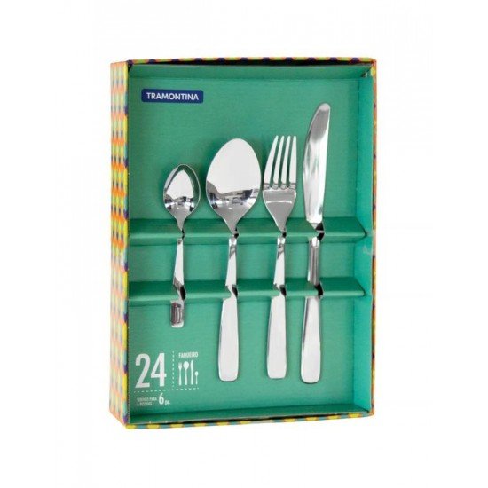 FAQUEIRO ACO INOX 24 PC TRAMONTINA