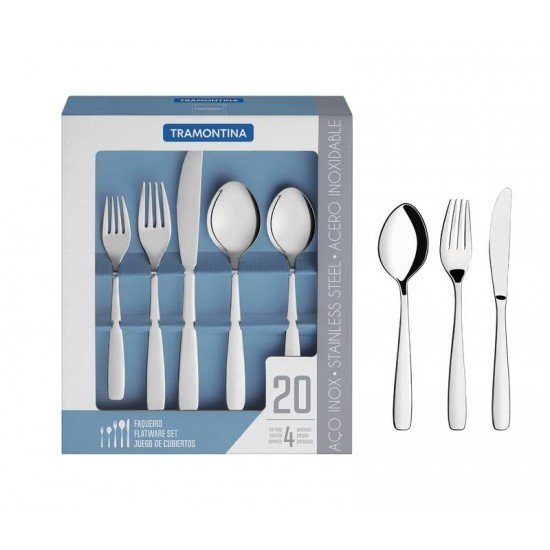 FAQUEIRO ACO INOX 20 PC TRAMONTINA