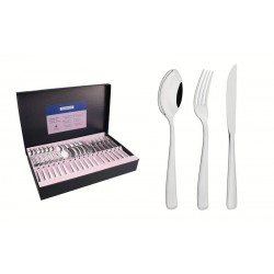 FAQUEIRO TRAMONTINA PACIFIC EM AÇO INOX COM FACAS PARA CHURRASCO ACABAMENTO ALTO BRILHO COM DETALHES NO CABO 36 PEÇAS