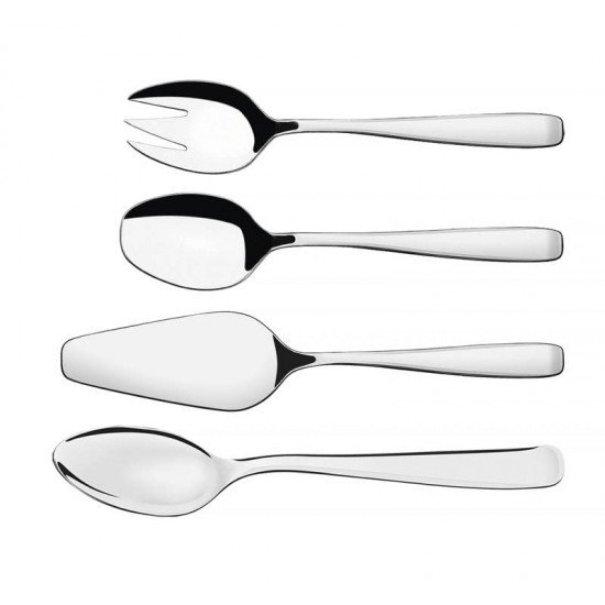 JOGO DE UTENSILIOS PACIFIC EM ACO INOX ACABAMENTO ALTO BRILHO 4 PECAS TRAMONTINA