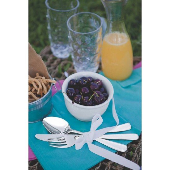 FAQUEIRO CONTINENTAL EM ACO INOX COM FACAS DE MESA ACABAMENTO BRILHO E FOSCO 24 PECAS TRAMONTINA