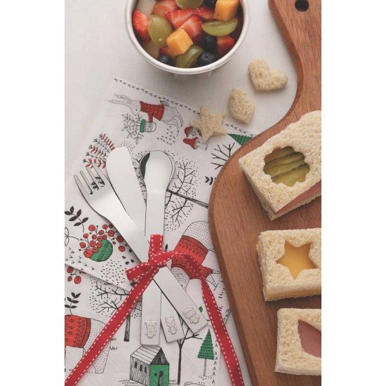 JOGO DE TALHERES INFANTIL TRAMONTINA LELLOS EM AÇO INOX 3 PEÇAS