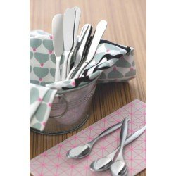 CONJUNTO DE COLHERES PARA CHA WIND EM ACO INOX ACABAMENTO BRILHO E FOSCO 6 PECAS TRAMONTINA