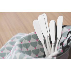 JOGO DE ESPATULAS PARA MANTEIGA WIND EM ACO INOX ACABAMENTO BRILHO E FOSCO 6 PECAS TRAMONTINA