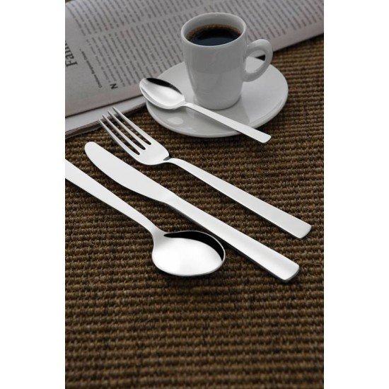 FAQUEIRO OSLO EM ACO INOX COM FACAS DE MESA ACABAMENTO ALTO BRILHO 24 PECAS TRAMONTINA