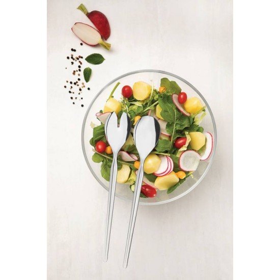 JOGO DE TALHERES PARA SALADA COSMOS EM AÇO INOX ACABAMENTO ALTO BRILHO 2 PEÇAS TRAMONTINA