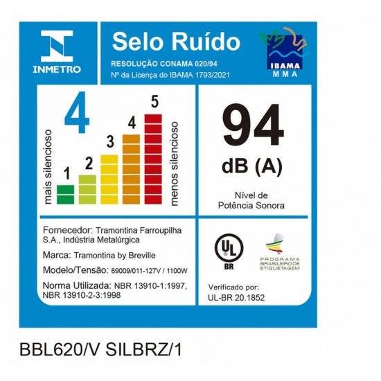 LIQUIDIFICADOR SMART GOURMET COM COPO TRITAN 1,5 L TRAMONTINA BY BREVILLE