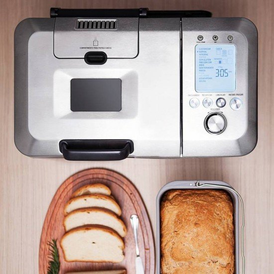 PANIFICADORA TRAMONTINA BY BREVILLE EM AÇO INOX EXPRESS