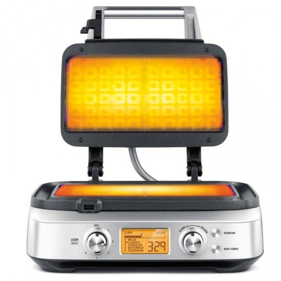 MÁQUINA DE WAFFLE SMART TRAMONTINA BY BREVILLE EM AÇO INOX PRATA