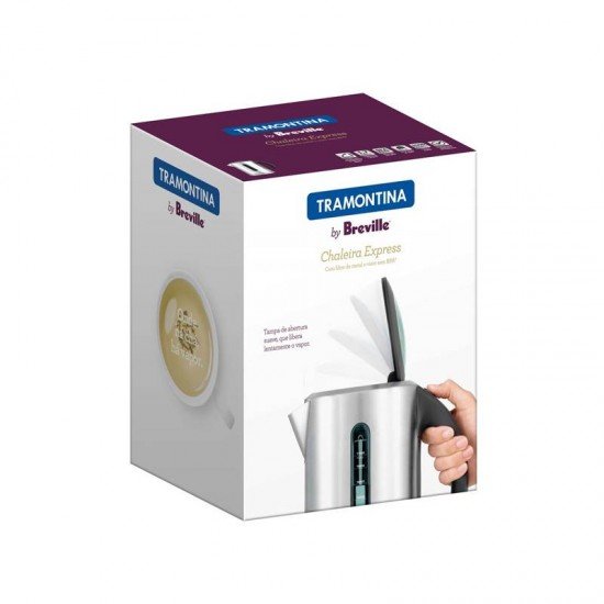 CHALEIRA ELÉTRICA TRAMONTINA BY BREVILLE EXPRESS AÇO INOX 1,7 LITROS PRATA