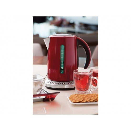 CHALEIRA ELÉTRICA 1,7 LITROS EM ACO INOX VERMELHA SMART TRAMONTINA
