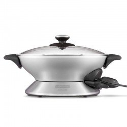 PANELA ELÉTRICA TRAMONTINA BY BREVILLE WOK CHEF ALUMÍNIO 6 LITROS