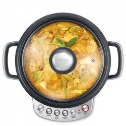 PANELA ELÉTRICA TRAMONTINA BY BREVILLE MULTI COOK EM AÇO INOX 3,7 LITROS PRATA E PRETO