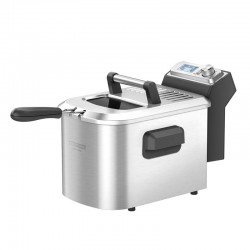 FRITADEIRA ELÉTRICA TRAMONTINA BY BREVILLE SMART EM AÇO INOX 4 LITROS PRATA E PRETO