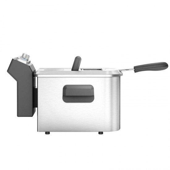 FRITADEIRA ELÉTRICA TRAMONTINA BY BREVILLE SMART EM AÇO INOX 4 LITROS PRATA E PRETO