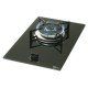 FOGAO COOKTOP FISCHER 1 BOCA TRIPLA CHAMA A GAS MESA VIDRO PRETO