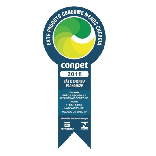 FOGAO COOKTOP FISCHER 1 BOCA TRIPLA CHAMA A GAS MESA VIDRO PRETO