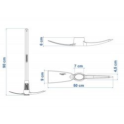 PICARETA METALICA ALVIAO TAMANHO 5 CABO DE MADEIRA DE 90 CM TRAMONTINA