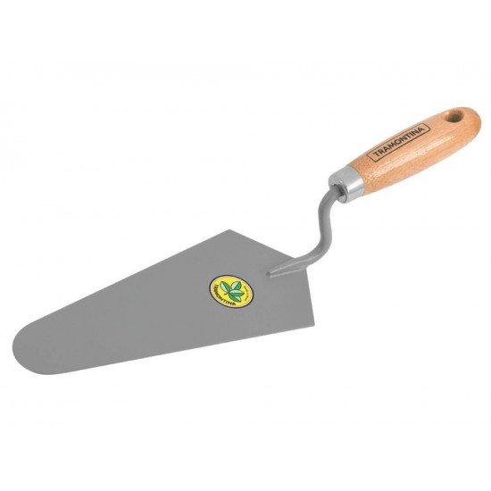 COLHER DE PEDREIRO METALICA QUADRADA DE 8 COM CABO DE MADEIRA TRAMONTINA