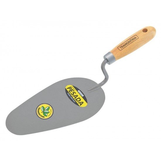 COLHER DE PEDREIRO METALICA REDONDA DE 7 COM CABO DE MADEIRA TRAMONTINA