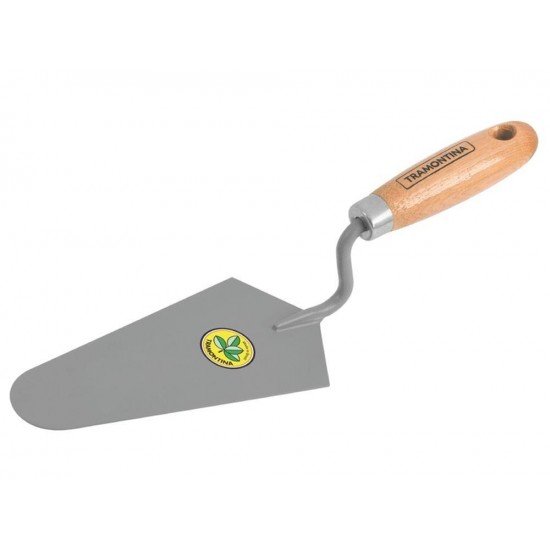 COLHER DE PEDREIRO METALICA QUADRADA DE 7 COM CABO DE MADEIRA TRAMONTINA