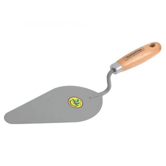 COLHER DE PEDREIRO METALICA REDONDA DE 8 COM CABO DE MADEIRA TRAMONTINA