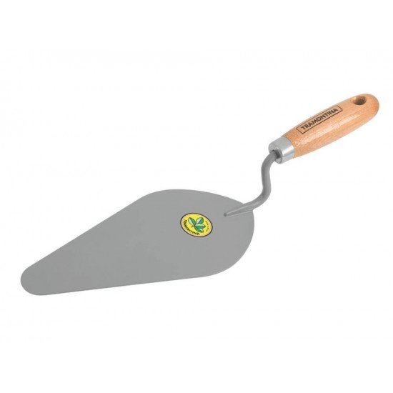 COLHER DE PEDREIRO METALICA REDONDA DE 9 COM CABO DE MADEIRA TRAMONTINA