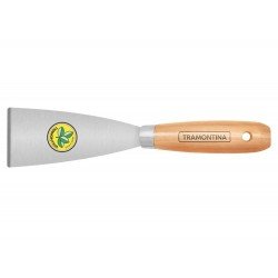 ESPATULA METALICA RIGIDA 6 CM COM CABO DE MADEIRA TRAMONTINA