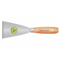 ESPATULA METALICA RIGIDA 8 CM COM CABO DE MADEIRA TRAMONTINA