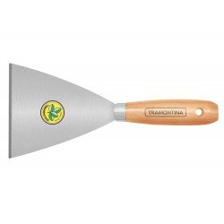 ESPATULA METALICA RIGIDA 12 CM COM CABO DE MADEIRA TRAMONTINA