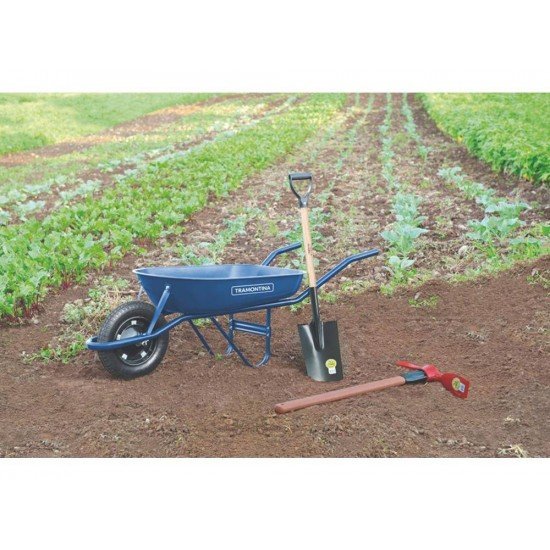 VANGA QUADRADA METALICA 427 00 CABO MADEIRA 71CM E EMPUNHADURA PLASTICA TRAMONTINA