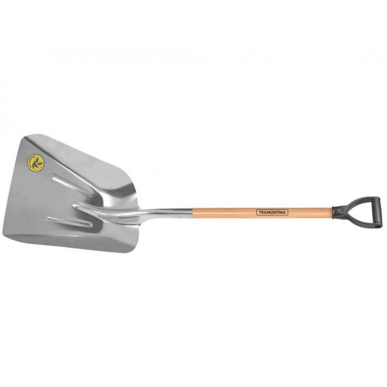 PA CARVOEIRA DE ALUMINIO COM CABO DE MADEIRA DE 71 CM E COM EMPUNHADURA PLASTICA TRAMONTINA