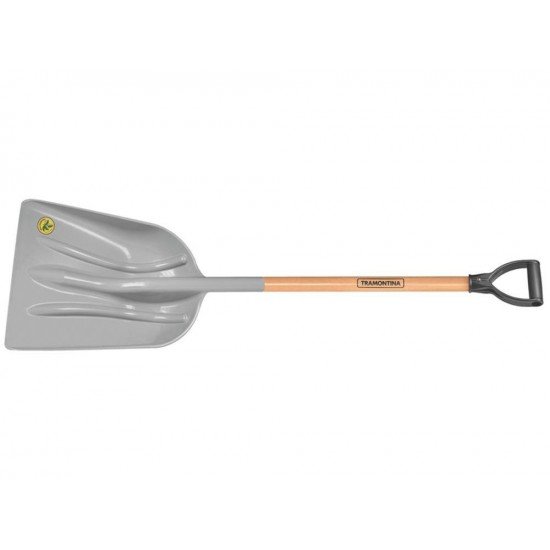 PA PLASTICA COM CABO DE MADEIRA 79 CM E COM EMPUNHADURA PLASTICA TRAMONTINA