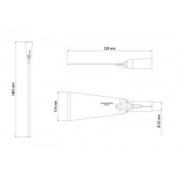 CAVADEIRA RETA MAIOR CABO 120CM MET TRAMONTINA