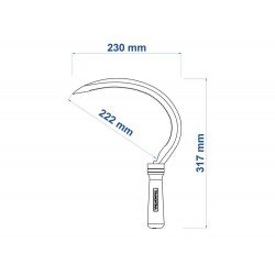 FOICINHA METALICA COM DENTES 30MM E COM CABO DE MADEIRA TRAMONTINA