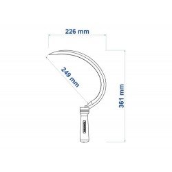 FOICINHA METALICA COM DENTES 35MM E COM CABO DE MADEIRA TRAMONTINA
